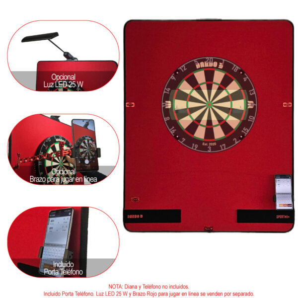 DARDO 3 - Respaldo Diana - Sport3 100 Rojo/Negro - Imagen 3