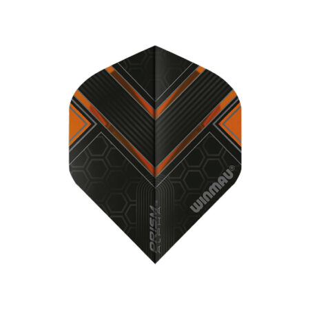 Winmau - Plumas dardos - Prism Alpha Black/Orange (100micras)