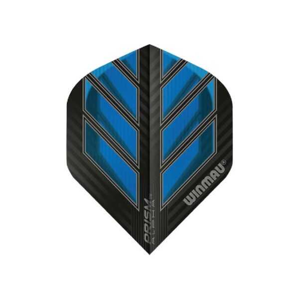 Winmau - Plumas dardos - Prism Alpha Black/Blue (100micras)