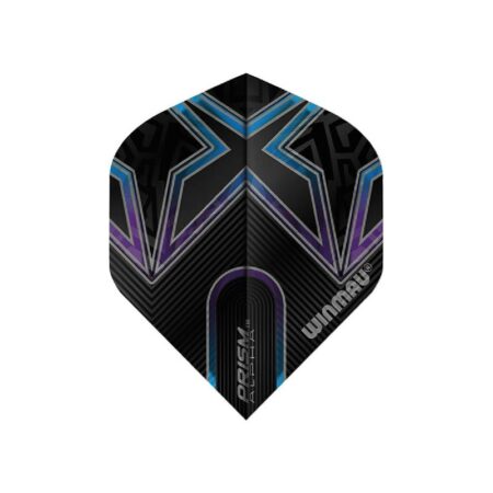 Winmau - Plumas dardos - Prism Alpha Black/Purple (100micras)