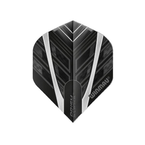 Winmau - Plumas dardos - Prism Alpha Black & Grey (100micras)