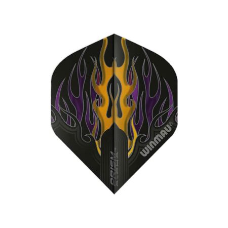 Winmau - Plumas dardos - Prism Alpha Black/Orange (100micras)