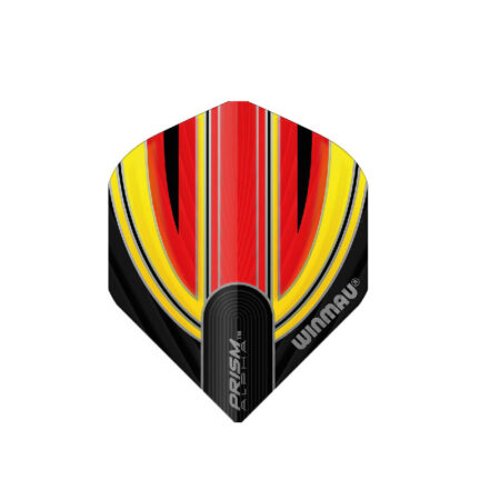 Winmau - Plumas dardos - Prism Alpha Black/Red/Yellow (100micras)