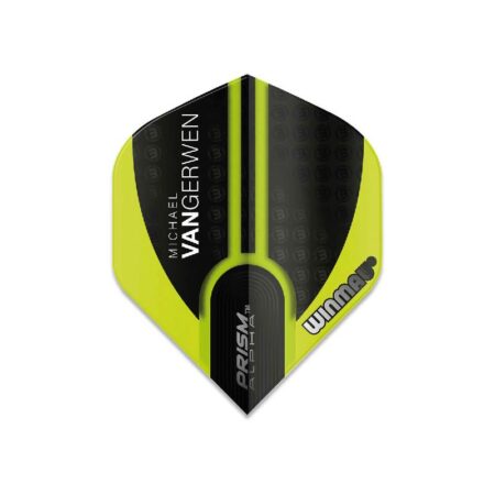 Winmau - Plumas dardos - Prism Alpha MvG Green/Black (100micras)