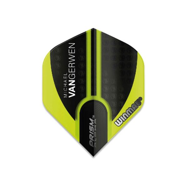 Winmau - Plumas dardos - Prism Alpha MvG Green/Black (100micras)