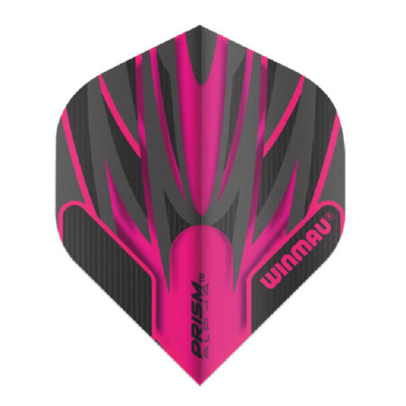 Winmau - Plumas dardos - Prism Alpha Black/Pink (100micras)