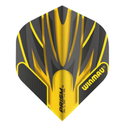 Winmau - Plumas dardos - Prism Alpha Black/Yellow (100micras)