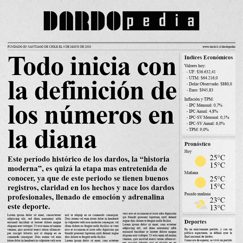 Historia Moderna de los Dardos