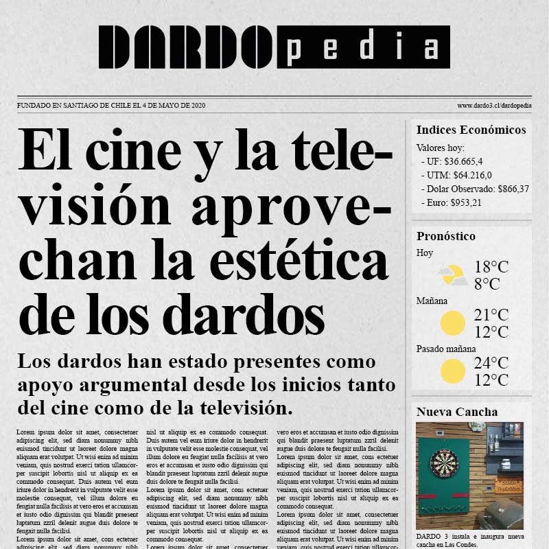 Los Dardos en el Cine y Televisión