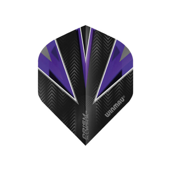 Winmau - Plumas dardos - Prism Alpha Black/Purple (100micras)