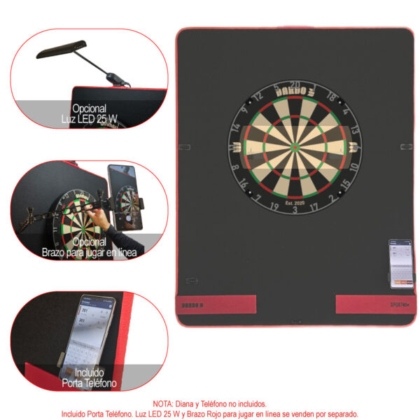 DARDO 3 - Respaldo Diana - Sport3 100 Negro/Rojo - Imagen 3